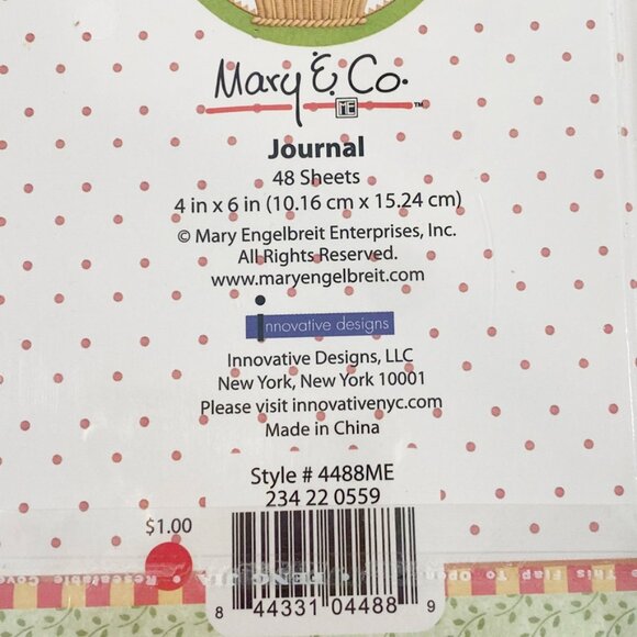 Mary & Co Journal M Engelbreit 4x6" Mothers Nurture Flowers Garden of Life NEW - Picture 3 of 3